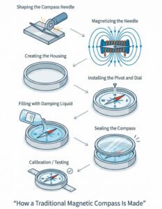 How Is a Compass Made? Materials & Manufacturing Process